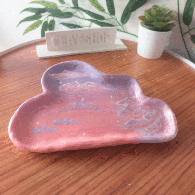 Clay Cloud Trinket Dish sunset